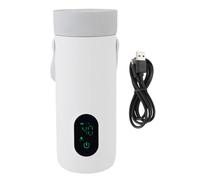Mumusuki Portable Electric Kettle, USB Rechargeable 350ml Travel Kettle Keep Constant Temperature Dry Burn Protection, Water Boiler for Camping Car Outdoor Business Trip