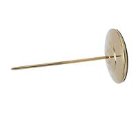 Mumusuki Receipt Holder for Restaurant, Stainless Steel Memo Spike, Non-Slip Ticket Nail with Round Bottom for Office and Kitchen (Golden Glossy Pole)