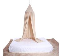 Mumusuki Round Dome Hanging Bed Canopy Mosquito Net Curtain for Baby Kids Playing Sleeping Room D¨¦cor Multicolor(Khaki)