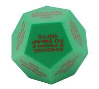 Mumusuki Santa Present Exchange Dice, 12 Sides Plastic Game Dice for Gift Swapping, with Adjustable Rules for Holiday Party Family Gathering Office School