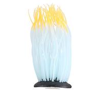 Mumusuki Simulation Artificial Silicone Luminous Sea Anemone Coral Ornament for Aquarium Fish Tank Decoration (orange)