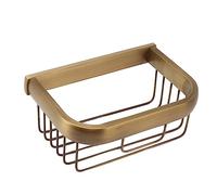 Mumusuki Small Metal Wire Basket, Brass Wall Mount Tissue Holder For Bathroom Kitchen Storage, 2Pcs, Vintage European Style, Rust Proof, Decorative Farmhouse Organizer