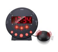 Mumusuki Super Shaker Clock Sonic Bomb Alarm Clock with Bed Shaker Seniors Vibrating Clock Sleepy Deaf Vibrates Digital Decibels Red 113 Decibels Shaker Shaker Shaker Loud Alarm Clock for