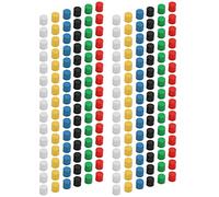 Mumusuki The 180pcs Tactile Push Button Switch ABS Plastic 6 Colors Push Button Cover for Breadboard, Round Shape, Easy Installation, Tact Switch Cover