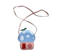 Mumuve Cartoon Mushroom House Crossbody Bag for Toddler Small Shoulder Bags PU Leather Adjustable Strap Kids