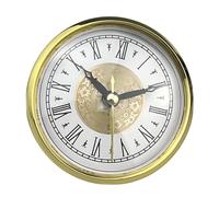 Mumuve Multifunctional Round Classic Clock Insert 80mm, White with Black Numerals, Great for DIY Crafts and Replacing Old Clock Faces