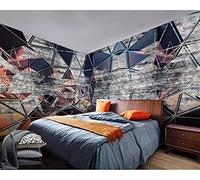 MUMUWUSG 3D Non-Woven Wallpaper Color Abstract Graffiti Pattern Panoramic Murals Wall Decoration 3D Wallpaper Living Room The Wall for Bedroom Living Room Corridor Wall Poster 300X210Cm