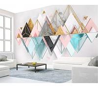 MUMUWUSG 3D Non-Woven Wallpaper Color Fashion Triangle Pattern Panoramic Murals Wall Decoration 3D Wallpaper Living Room The Wall for Bedroom Living Room Corridor Wall Poster 200X150Cm