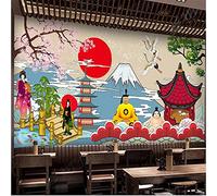 MUMUWUSG Art Mural - Self-Adhesive Mural Wall Art Sun Mountains People Buildings Wallpaper Photoposter Decor Living Room Bedroom Children’S Room Murals Wall Decoration 300X210Cm