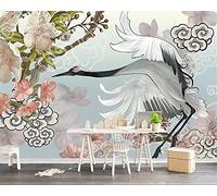MUMUWUSG Mural Wallpaper Photo Poster Wall Decoration Hd Print Color Flowers Animals Birds Background Wall Background Painting Panorama 3D Wall Mural Wallpaper 360X230Cm