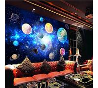 MUMUWUSG Mural Wallpaper Photo Poster Wall Decoration Hd Print Color Starry Sky Planet Background Wall Background Painting Panorama 3D Wall Mural Wallpaper 200X150Cm