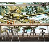 MUMUWUSG Mural Wallpaper Photo Poster Wall Decoration Hd Print Military Battle Tank Snow Background Wall Background Painting Panorama 3D Wall Mural Wallpaper 200X150Cm
