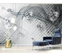 MUMUWUSG Mural Wallpaper Photo Poster Wall Decoration Hd Print Simplicity Metal Love Pattern Background Wall Background Painting Panorama 3D Wall Mural Wallpaper 250X200Cm