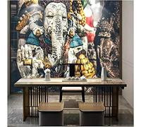 MUMUWUSG Non-Woven Mural Panoramic 3D Wallpaper Photo of Color Fashion Graffiti Buddha Living Room Bedroom Tv Background Wall Hd Printing Custom Tapestry Photo Poster Wall 200X150Cm
