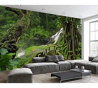 MUMUWUSG Non-Woven Mural Panoramic 3D Wallpaper Photo of Green Plants Trees Streams Living Room Bedroom Tv Background Wall Hd Printing Custom Tapestry Photo Poster Wall 200X150Cm