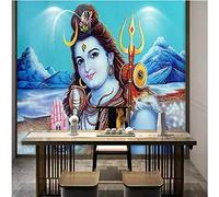 MUMUWUSG Non-Woven Wallpaper Blue Mountains People Girl Self-Adhesive Mural Art Decals Home Decoration DIY Living Bedroom Office Decor Wallpaper Kids Room Gift 250X200Cm