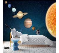MUMUWUSG Photo Wallpaper Color Planet Galaxy Landscape Non-Woven Wall Art Print Mural Decoration Poster Picture Living Room Bedroom Wall Decor Self-Adhesive Giant Sticker 200X150Cm