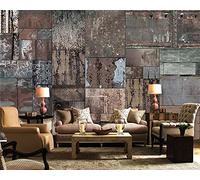 MUMUWUSG Wall Mural - 3D Print Abstract Retro Nostalgia Pattern Wallpaper Mural Self-Adhesive Non-Woven Photo Wall Art Mural Living Room Bedroom Office Murals Wallpaper 250X200Cm