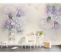 MUMUWUSG Wall Mural - 3D Print Watercolor Fashion Plants Flowers Wallpaper Mural Self-Adhesive Non-Woven Photo Wall Art Mural Living Room Bedroom Office Murals Wallpaper 140X70Cm
