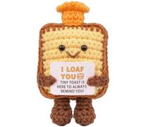 MuMyer Positive Crochet Toast Wedding Anniversary Birthday Gift, Emotional Support Toast Romantic Present for Her Him Loved One Boyfriend Girlfriend Wife Husband Valentines Day Christmas