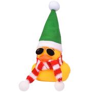MuMyer Rubber Duck Car Ornaments Yellow Duck Car Dashboard Decorations for Christmas Decor and Home Decorations with Mini Hat Scarf and Sunglasses(A4)