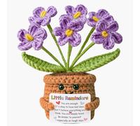 MuMyer Teacher Appreciation Gifts, Positive Crochet Flower Thank You Teacher Gifts with Card Thank You for Helping Me Grow for Teacher's Day Graduation Birthday Home Office Decor