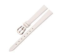 MUNACRAFT 6-20mm Skin-friendly Breathable Ultra-thin Comfortable Cowhide Watchband, Rosegold Pin Buckle Genuine Leather Watch Strap, Beige, 10mm