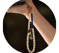 MUNANI mala beads,Rosary beads, Beaded Phone Charms Strap, Natural Citrine Crystal Beads Wrist Strap for Phone Case, Fortune Good Luck Cell Phone Ornaments,Yellow (Color : Yellow)