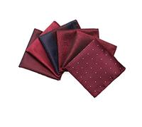 MUNANI Suit Pocket Towel,Assorted Cotton Handkerchiefs, Polka Dot Wine Red Square Towel Men's Suit Pocket Towel Multi-color Chest Towel