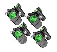 MuNanshan New 4Pcs Fishing Bite Alarm, Sensitive Electronic Fishing Alarms Indicator, Sound Bite Alert Bell with LED Lights