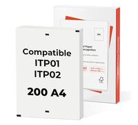 MUNBYN 200 Sheets Thermal Printer Paper A4 210 x 297mm, Compatible with ITP01/ITP02 Portable Thermal Printer, Continual Feeding Paper