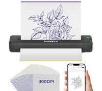 MUNBYN 300DPI Tattoo Stencil Printer ITP06, Wireless Thermal Tattoo Printer with 20pcs Transfer Stencil, Compatible with Smartphone & PC, For Tattoo Artists & Beginners