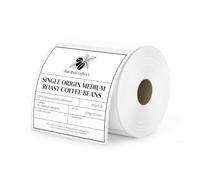 MUNBYN 4x4 Thermal Labels, 500 Sheets/Roll, White | Strong Adhesive & Perforated, Non BPA&BPS for Small Business, Shipping Postage Bakery