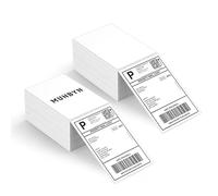 MUNBYN 4x6 Direct Thermal Labels, Fanfold Shipping Label Paper for Thermal Printer, Pack of 1000 Permanent Adhesive Labels for Shipping Packages