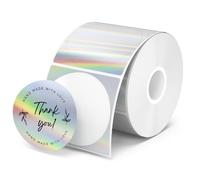 MUNBYN 50mmx50mm Holographic Thermal Sticker Labels, Round，400/1 Roll