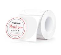 MUNBYN 50mmx50mm Round Thermal Labels,Only Compatible with The MUNBYN 405B Thermal Label PrinterColorful Thermal Sticker Labels for Canning, Baking, 150/1 Roll Red and Black