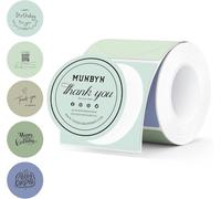 MUNBYN 50x50mm Circle Thermal Labels for Candle, 150 Sheets/1 Roll | Multicolor Thermal Label Stickers, No BPA and BPS, Self-Adhesive, Print Clear and Sharp, Wide Compatibility