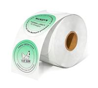 MUNBYN 50x50mm Mint Pistachio Macaron Color Circle Thermal Sticker Labels, Multi-Purpose Round Thermal Printer Labels for Canning, Bouquet, Gift Pack (150/Roll)