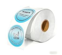 MUNBYN 50x50mm Sea Salt Vanilla Macaron Color Circle Thermal Sticker Labels, Multi-Purpose Round Thermal Printer Labels for Canning, Personalised Wine Bottle (150/Roll)