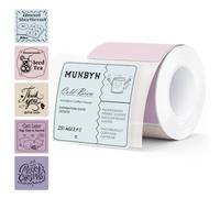 MUNBYN 50x50mm Square Thermal Labels for Canning, 150 Sheets/1 Roll | Color Thermal Sticker Labels, No BPA and BPS, Self-Adhesive, Print Clear and Sharp, Wide Compatibility