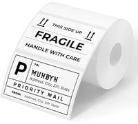 MUNBYN 76mmx50mm White Thermal Labels, Thermal Sticker Labels, Stickers for Barcode, Mailing, Name-1 Roll,500 Sheet