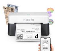 MUNBYN Bluetooth Shipping Label Printer, 4x6 Thermal Printer, 403B, Black | for Small Business, Compatible with iPhone, Android, Windows, macOS, Etsy, Shopify, Royal Mail, DHL, DPD, Evri