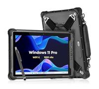 MUNBYN Rugged Tablet Windows 11 Pro, 1000nit Sunlight Readable, Wi-Fi 6 Rugged PC, 10.1-inch, Intel N100, 8GB+128GB, GPS Tough Tablet for Field Work, Construction, 2Y Protection, Black, IRT12
