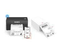 MUNBYN Shipping Label Printer, 130B + Thermal Labels 4x6 Fanfold, 500 pcs