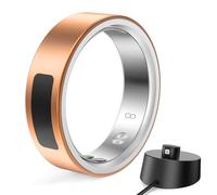MUNBYN Smart Ring for Women and Men, Health Tracker with Heart Rate, Blood Oxygen, Sleep Monitor, AI Health Insights, Step Counter, Waterproof, Compatible with Android & iPhone, Rose Gold, Size 8