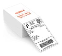MUNBYN Thermal Labels 4x6 Fanfold for Label Printer, Compatible with Etsy, Shopify, Ebay, Amazon, Royal Mail, FedEx, UPS, Pack of 500