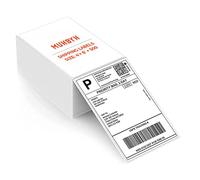 MUNBYN Thermal Labels 4x6 Fanfold for Label Printer, Compatible with Royal Mail, Hermes, FedEx, Shopify, Etsy, Amazon, Ebay, PayPal, Pack of 500