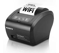 MUNBYN WiFi Thermal Receipt Printer with USB/LAN/RS232 Port, 80mm POS Printer Works with Square Windows Mac Chromebook Linux Cash Drawer, High-Speed Auto-Cutter Wall Mount, ESC/POS (P047-WiFi)