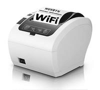 MUNBYN WiFi Thermal Receipt Printer with USB/LAN/RS232 Port, 80mm POS Printer Works with Square Windows Mac Chromebook Linux Cash Drawer, High-Speed Auto-Cutter Wall Mount, ESC/POS (P047-WiFi), White