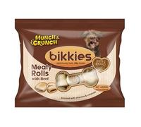 Munch & Crunch Bikkies Dog Treats Meaty Rolls With Beef - 300g x 20 Packs